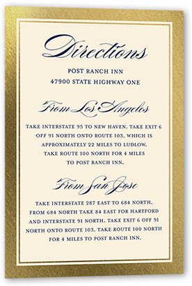 Enclosure Cards: Remarkable Frame Classic Wedding Enclosure Card, Gold Foil, White, Matte, Signature Smooth Cardstock, Square