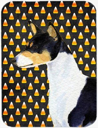 SS4307LCB 15 x 12 in. Basenji Candy Corn Halloween Portrait Glass Cutting Board