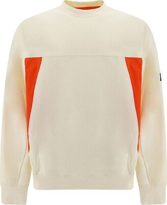 Logo Patch Panelled Crewneck Sweatshirt