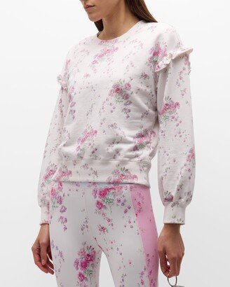 Keeva Floral-Print Crewneck Pullover