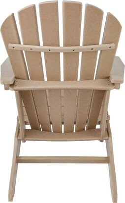 EDWINRAY Resin Wood Adirondack Chair,Outdoor Oversized Chair,Weather Resistant & Durable Fire Pits Chair for Poolside,Lawn and Garden