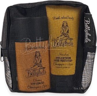 Bettyhula Champagne & Spice Powdered Hand Soap & Hand Cream With Bamboo Sponge In Wash Bag