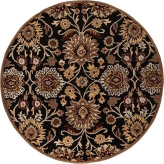 Caesar Cae-1053 Black 4' Round Area Rug