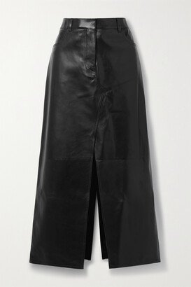 Leather Maxi Skirt - Black