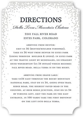 Enclosure Cards: Sparkling Moment Wedding Enclosure Card, White, Pearl Shimmer Cardstock, Ticket