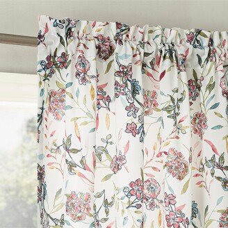 No. 918 Lily Garden Watercolor Floral Room Darkening Rod Pocket Curtain Panel