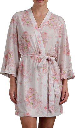 Ruffle Sleeve Patterned Robe