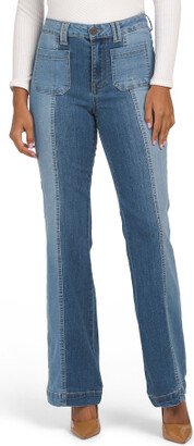 TJMAXX High Rise Color Block Flare Jeans For Women