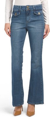 TJMAXX High Waisted Flap Front Flare Jeans For Women