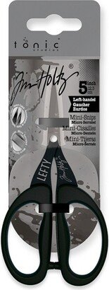 Tim Holtz Non-Stick Titanium Micro Serrated Mini Snips 5-Left-Handed