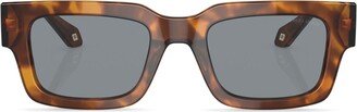 Rectangle-Frame Tinted-Lenses Sunglasses-AA