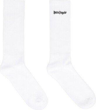 Logo Embroidered Socks-AH