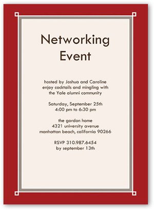 All Occasion Invitations: Deco Red Party Invitation, Red, Matte, Signature Smooth Cardstock, Square