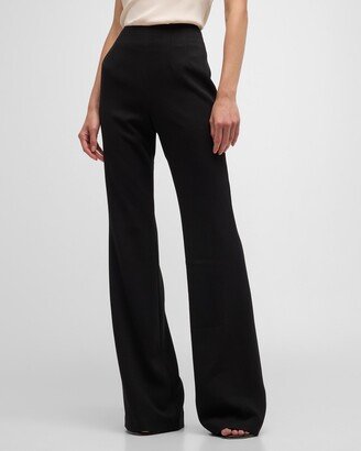 Alex Crepe High-Rise Flare Pants