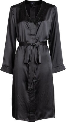 Je Mérite Silk Night Dress In Noire