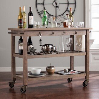 GREATPLANINC Multipurpose Kitchen Cart Kitchen Island with 3 Open Storage Shelf & 4 Hook & Storage Wine Bar Supplies Drink Cart Serving Carts