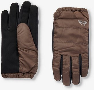 Elmer ens Khaki Antler Brand-embroidered Shell Gloves