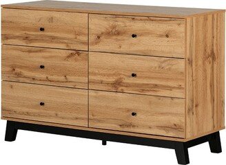 6 Drawer Bellami Double Dresser Nordik Oak