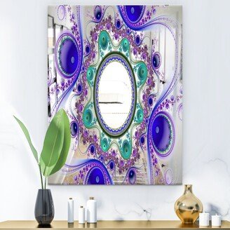 Designart 'Circles & Curves II' Modern Mirror - Contemporary Printed Wall Mirror