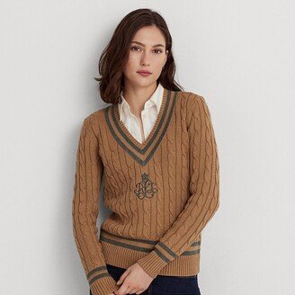 Ralph Lauren Cable-Knit Cotton Cricket Sweater