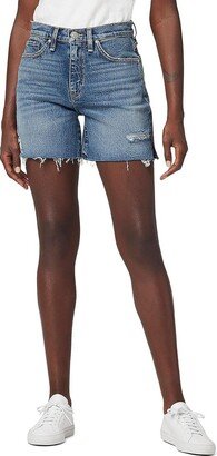 Womens Frayed Mini Denim Shorts