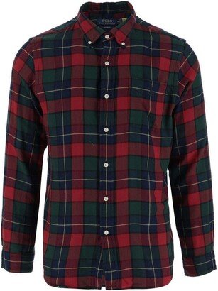 Polo Pony Checked Long-Sleeved Shirt-AA