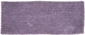 Home Weavers Inc 21x54 Fantasia Bath Rug Collection Purple Cotton Shaggy Pattern Tufted Bath Rug - Home Weavers