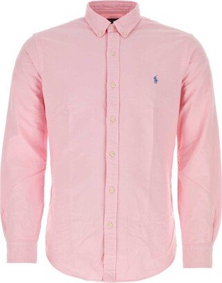 Pony Embroidered Long-Sleeved Shirt-AJ