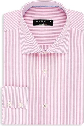 Masutto Adel Classic Fit Striped Dress Shirt