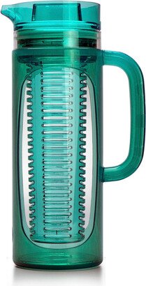 Flavor Pure 1.6 Qt Borosilicate Glass Infusion Pitcher, Translucent Teal