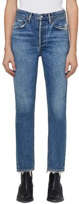 Riley High-Rise Straight Crop Jeans-AA