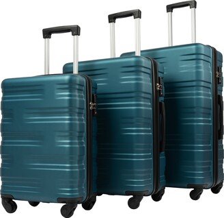 EDWINRAY Luggage Suitcase Sets of 3 Hard Case Luggage Sets-AB