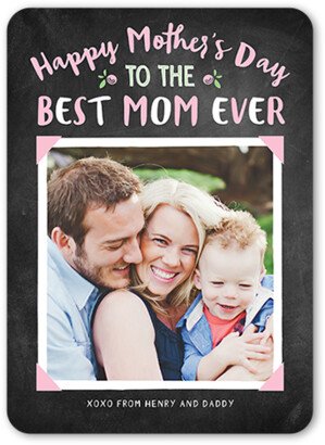 Mother's Day Cards: For Our Mom Mother's Day Card, Grey, Standard Smooth Cardstock, Rounded