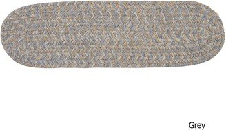 Wool blend Tweed Oval Braided Stair Tread