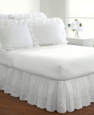 Ruffled Eyelet 18 Drop Twin Bed Skirt