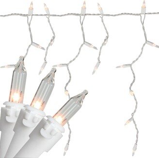 Northlight Set of 150 Clear Mini Icicle Christmas Lights 3 Spacing - White Wire