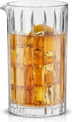 Alina Ribbed Cocktail Mixing Glass Pitcher - 20 oz Modern Art Deco Cocktail Stirring Glass