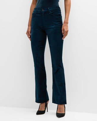 Nico High-Rise Velvet Boot-Cut Jeans