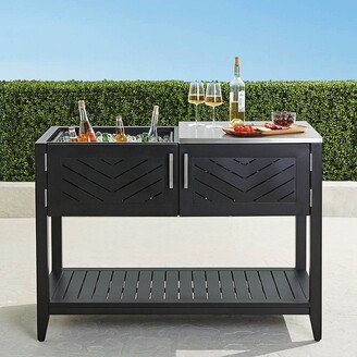 Westport Console with Beverage Tub in Aluminum