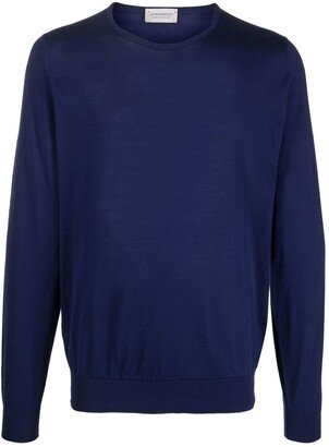 Fine-Knit Cotton Jumper-AA