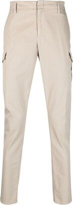 Tapered-Leg Stretch-Cotton Trousers-AB