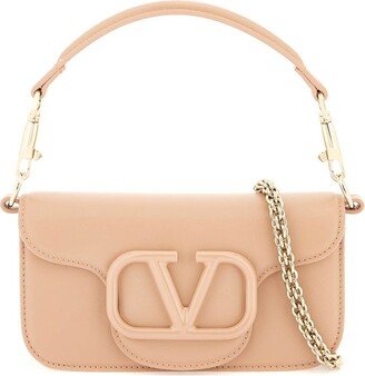 VLogo Plaque Foldover Top Shoulder Bag-AA