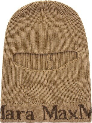 Logo Intarsia Knitted Balaclava