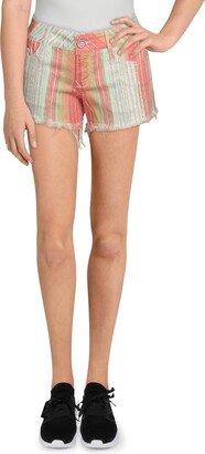 Black Orchid Denim Womens Mid Rise Raw Hem Cutoff Shorts