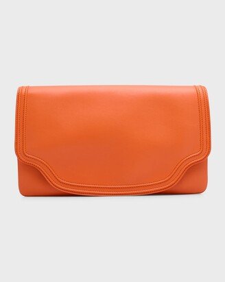 Alba Large Leather Cross-Body Clutch