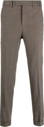 PT Torino Mini Check-Pattern Virgin Wool Trousers