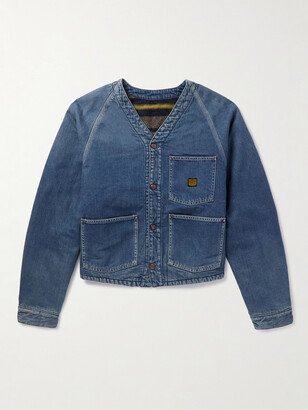 Coneybowy Reversible Denim and Striped Knitted Jacket