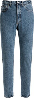 Slim-Cut Cotton Tapared Jeans