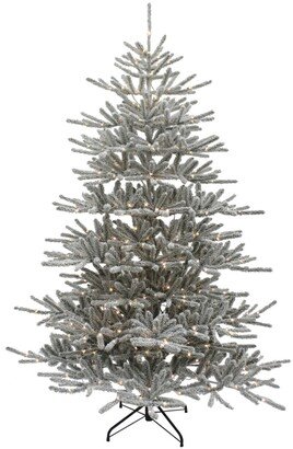 7' Pre-Lit Led Vail Flocked Pine Tree