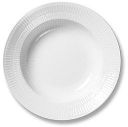 White Fluted Plain Soup Plate